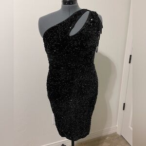 Amazon, One Shoulder Sequins dress, XL